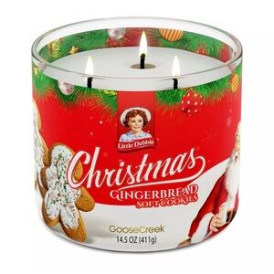 Goose Creek Soy Wax Blend 3-wick Little Debbie Christmas Gingerbread Candle